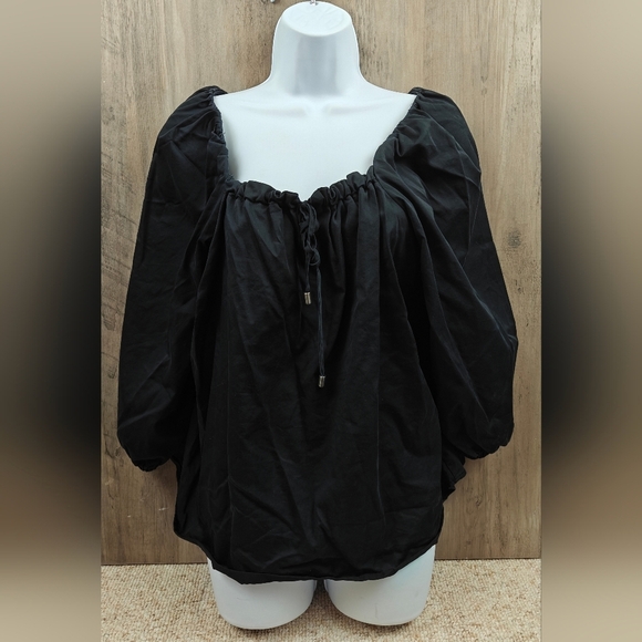 ELIZABETH AND JAMES | Puff Sleeve Off the Shoulder Top Size XL - Picture 2 of 7